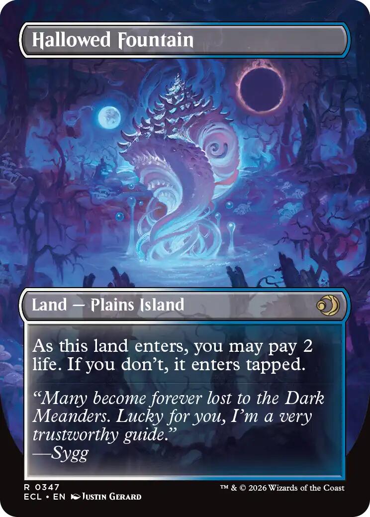 Hallowed Fountain (Borderless) [Lorwyn Eclipsed] | Gate City Games LLC