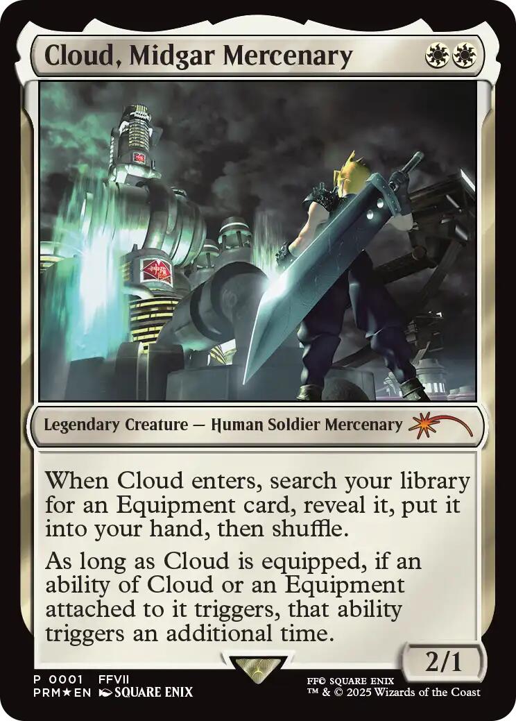 Cloud, Midgar Mercenary (Borderless) [Pro Tour Promos] | Gate City Games LLC