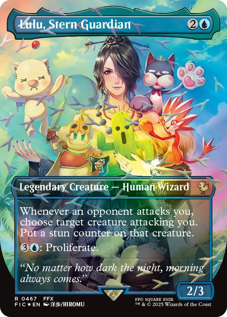 Lulu, Stern Guardian (Borderless) (Chocobo Track Foil) [FINAL FANTASY Commander] | Gate City Games LLC