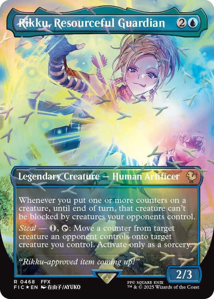 Rikku, Resourceful Guardian (Borderless) (Chocobo Track Foil) [FINAL FANTASY Commander] | Gate City Games LLC