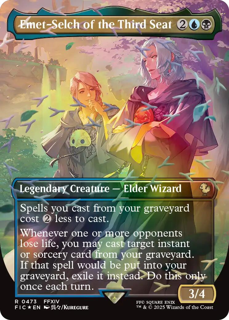 Emet-Selch of the Third Seat (Borderless) (Chocobo Track Foil) [FINAL FANTASY Commander] | Gate City Games LLC