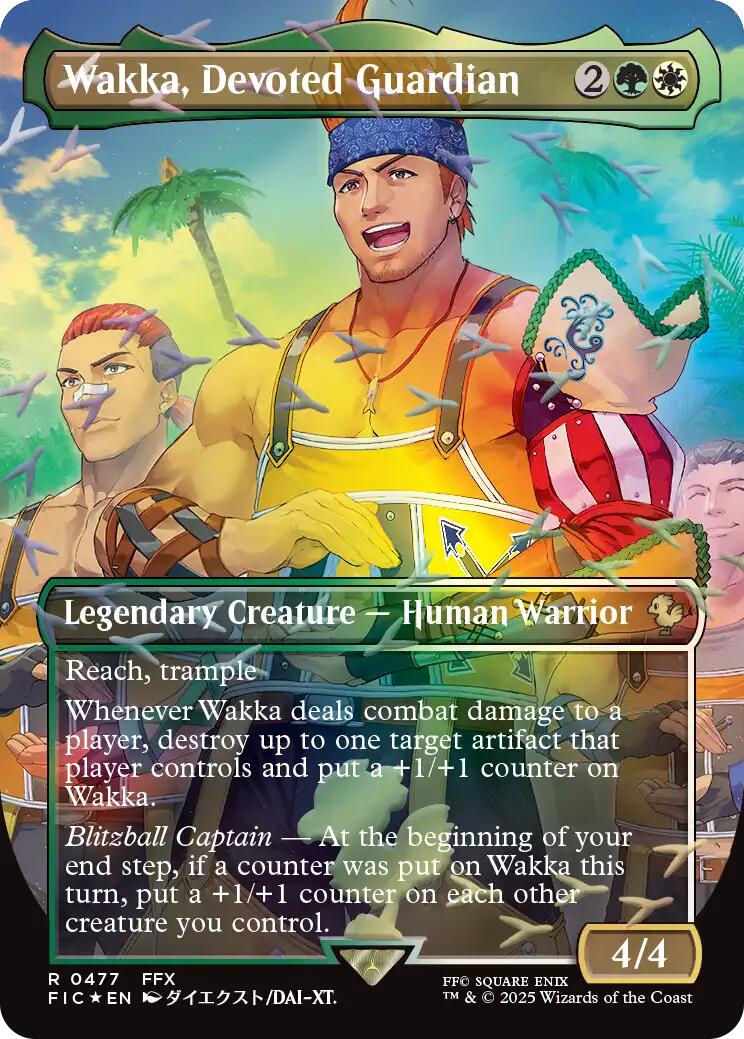 Wakka, Devoted Guardian (Borderless) (Chocobo Track Foil) [FINAL FANTASY Commander] | Gate City Games LLC