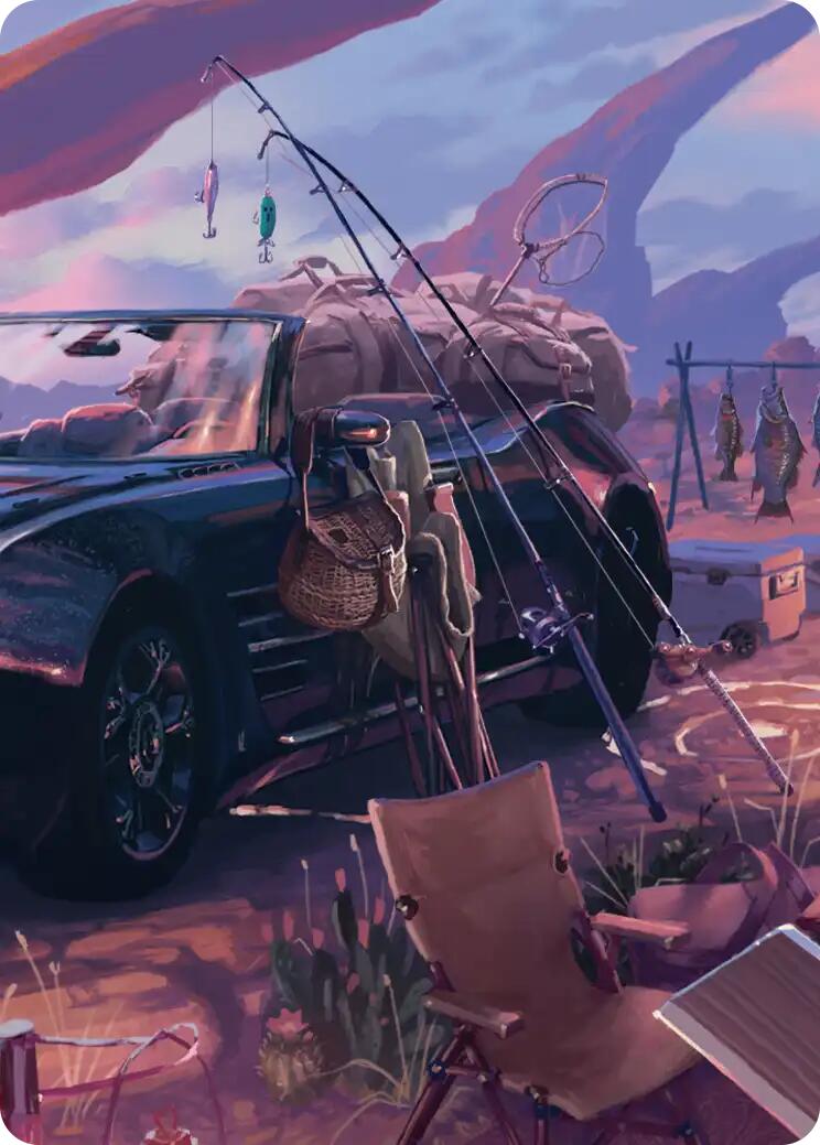 Fishing Gear Scene Art Card [FINAL FANTASY Art Series] | Gate City Games LLC