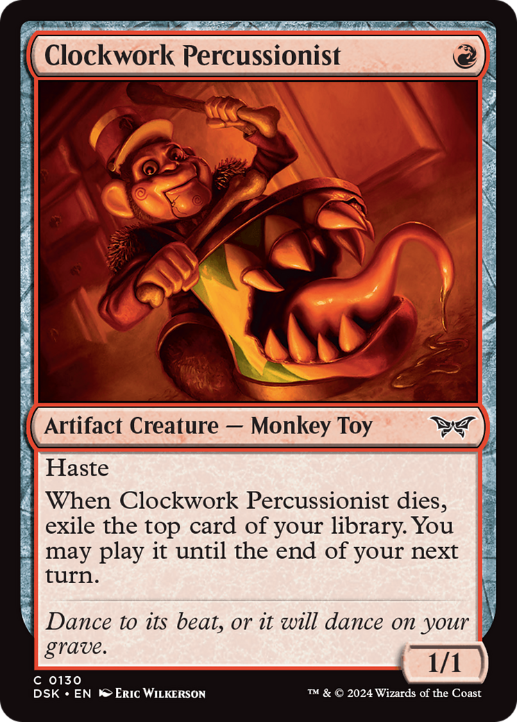 Clockwork Percussionist (0130) [Duskmourn: House of Horror] | Gate City Games LLC