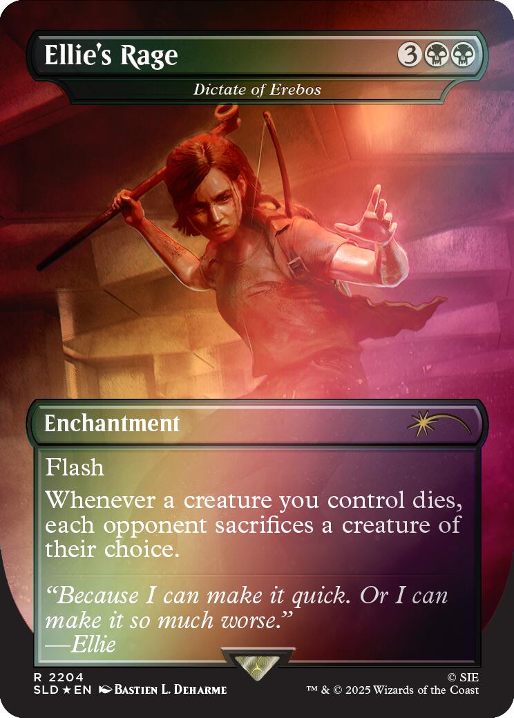 Ellie's Rage - Dictate of Erebos (Rainbow Foil) [Secret Lair Drop Series] | Gate City Games LLC