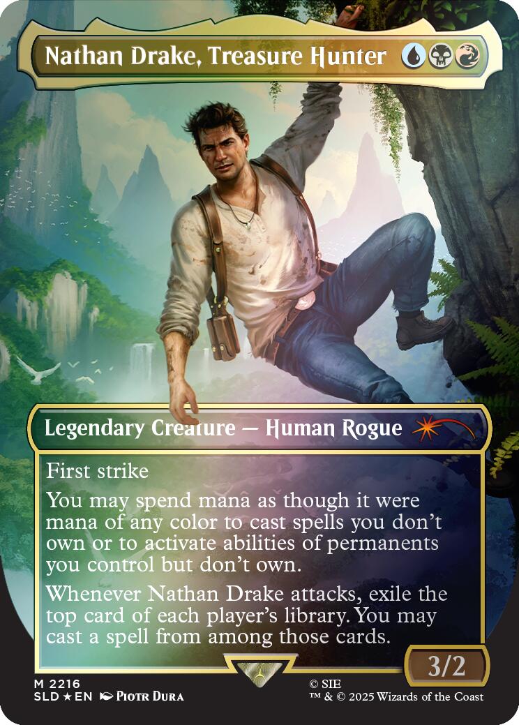Nathan Drake, Treasure Hunter (Rainbow Foil) [Secret Lair Drop Series] | Gate City Games LLC