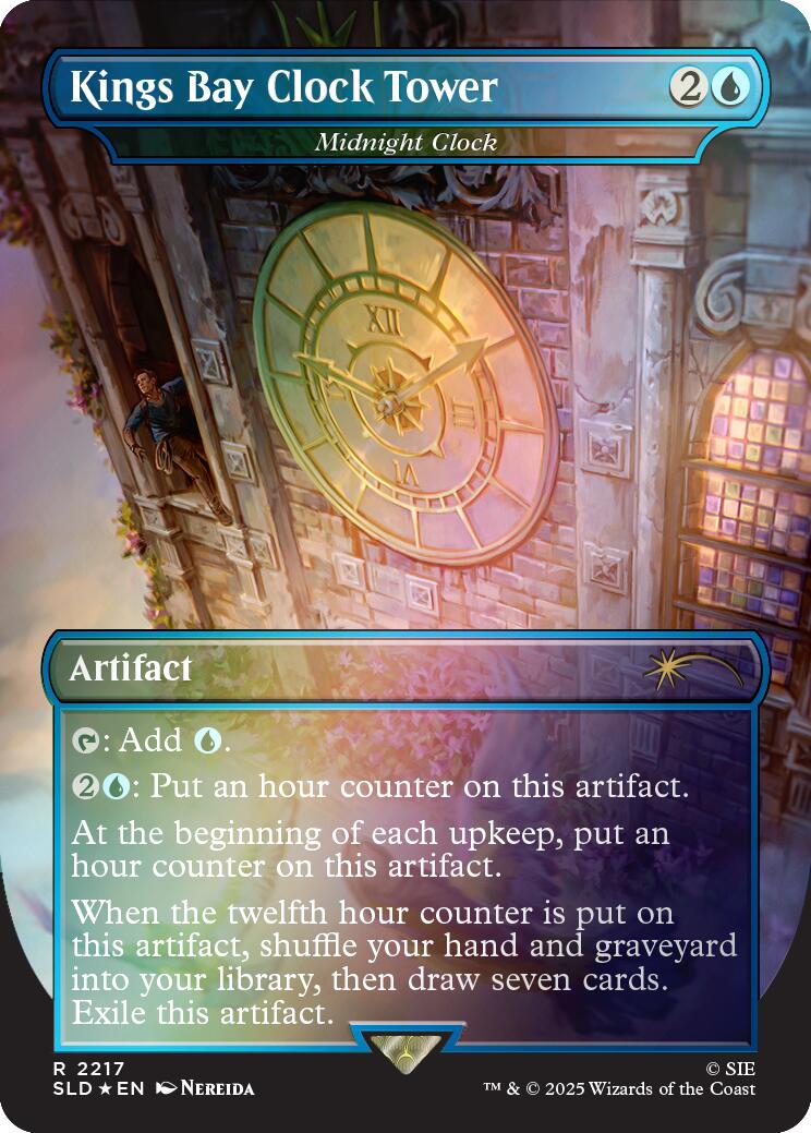 Kings Bay Clock Tower - Midnight Clock (Rainbow Foil) [Secret Lair Drop Series] | Gate City Games LLC