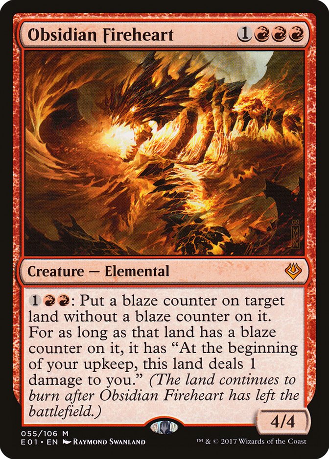 Obsidian Fireheart [Archenemy: Nicol Bolas] | Gate City Games LLC