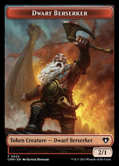 Human Soldier // Dwarf Berserker Double-Sided Token [Commander Masters Tokens] | Gate City Games LLC