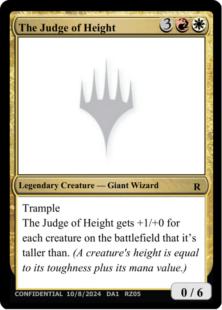The Judge of Height [Unknown Event] | Gate City Games LLC