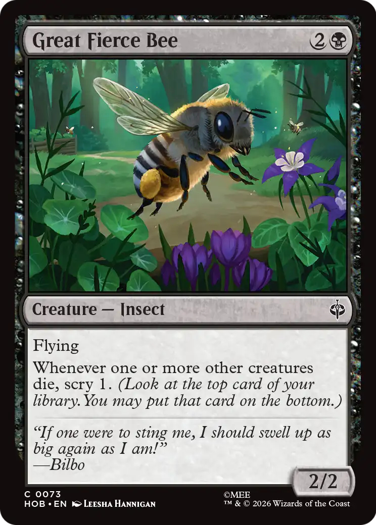 Great Fierce Bee [The Hobbit] | Gate City Games LLC