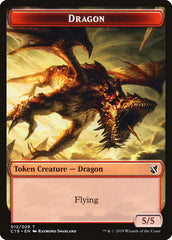 Heart-Piercer Manticore // Dragon Double-Sided Token [Commander 2019 Tokens] | Gate City Games LLC
