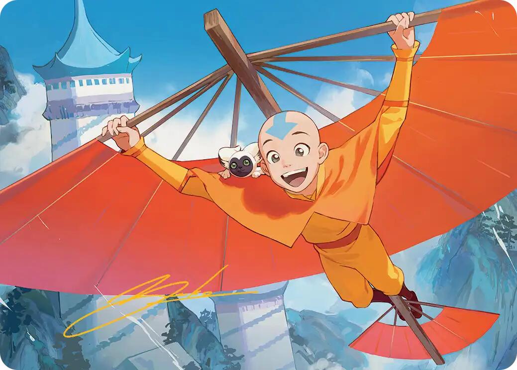 Aang, the Last Airbender Art Card (Gold-Stamped Signature) [Avatar: The Last Airbender Art Series] | Gate City Games LLC