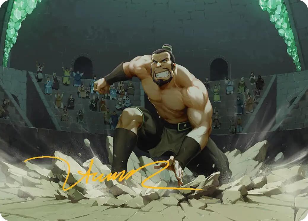 The Boulder, Ready to Rumble Art Card (Gold-Stamped Signature) [Avatar: The Last Airbender Art Series] | Gate City Games LLC