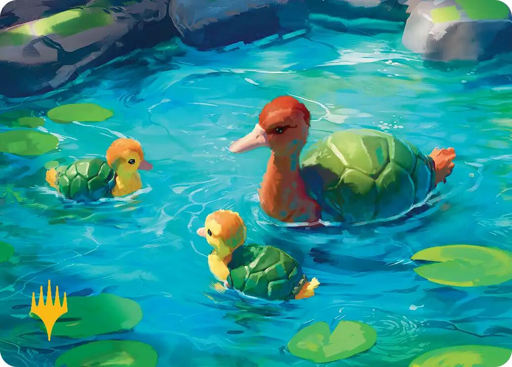 Turtle-Duck Art Card (Gold-Stamped Planeswalker Symbol) [Avatar: The Last Airbender Art Series] | Gate City Games LLC