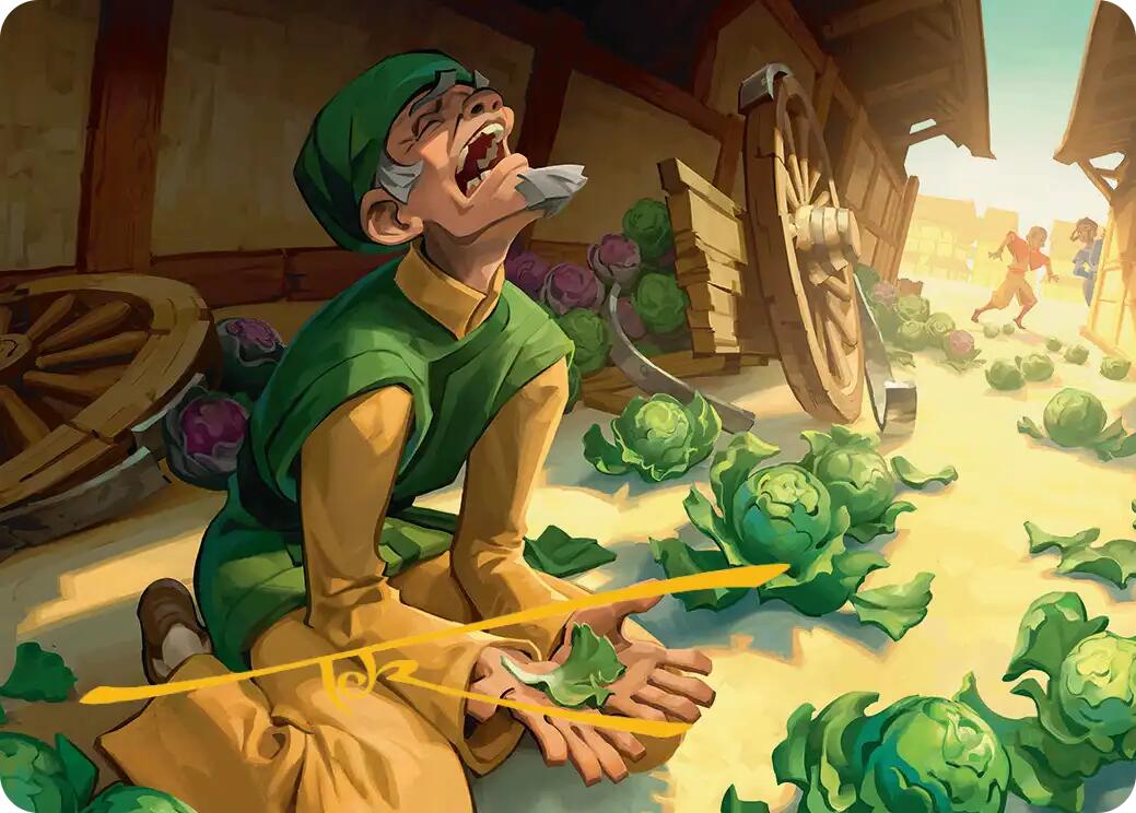 Unlucky Cabbage Merchant Art Card (Gold-Stamped Signature) [Avatar: The Last Airbender Art Series] | Gate City Games LLC
