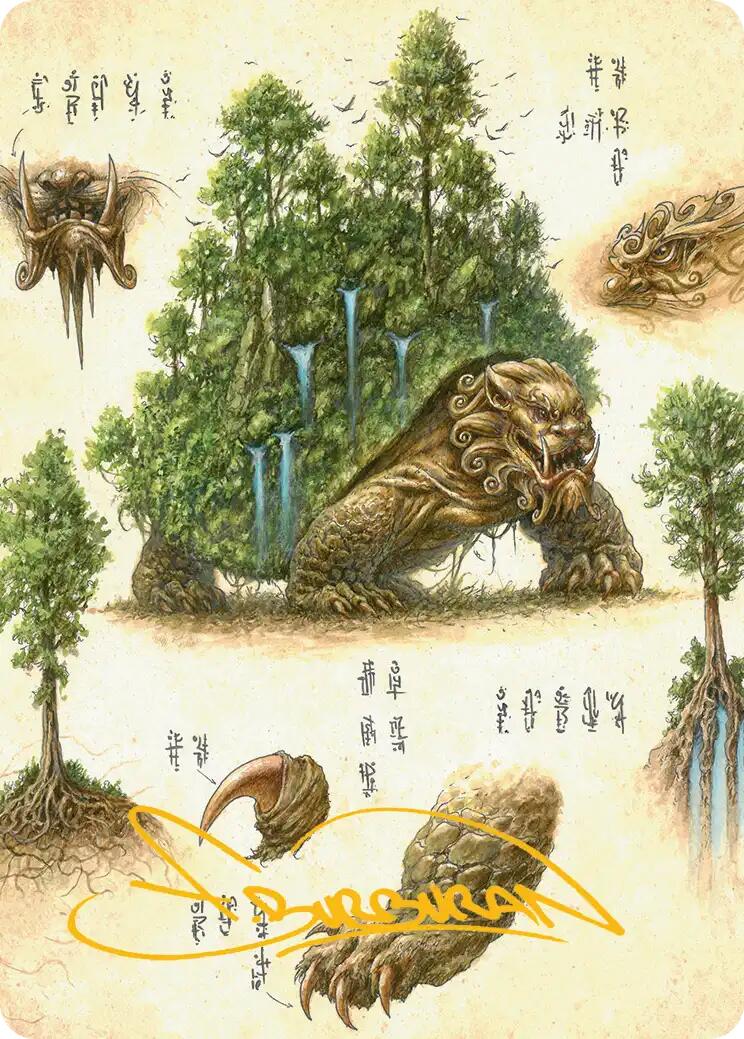 The Lion-Turtle Art Card (Gold-Stamped Signature) [Avatar: The Last Airbender Art Series] | Gate City Games LLC