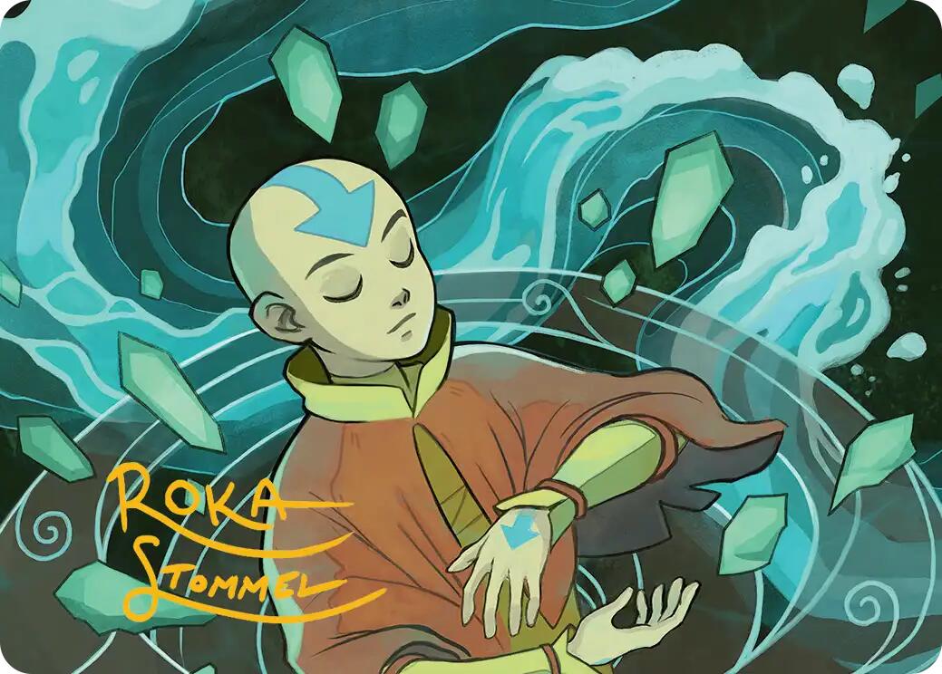 Aang, at the Crossroads Art Card (Gold-Stamped Signature) [Avatar: The Last Airbender Art Series] | Gate City Games LLC