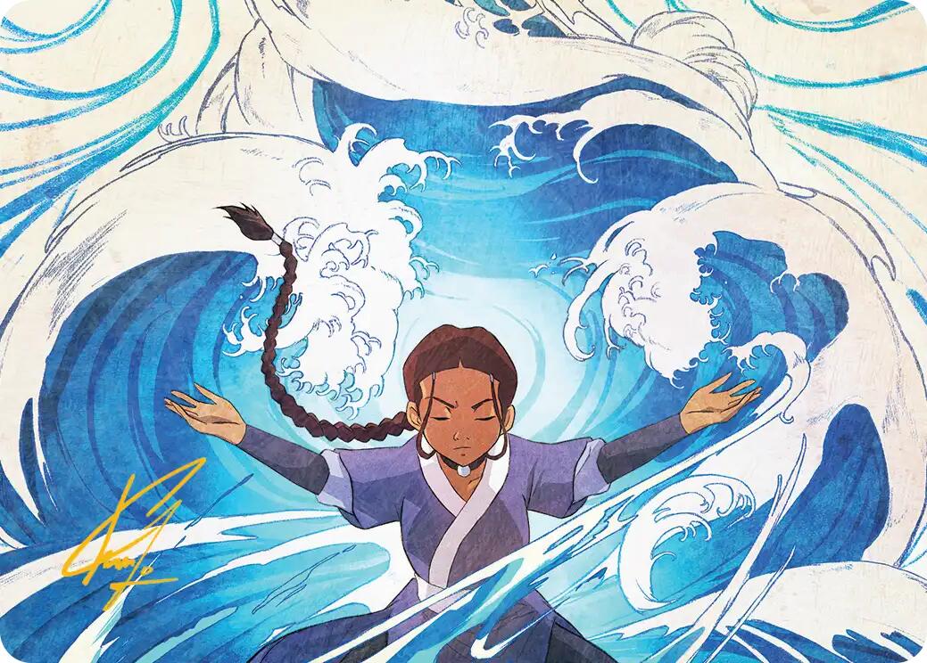 Katara, Water Tribe's Hope Art Card (Gold-Stamped Signature) [Avatar: The Last Airbender Art Series] | Gate City Games LLC