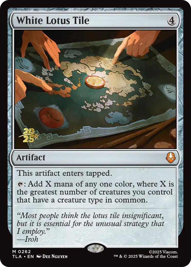 White Lotus Tile [Avatar: The Last Airbender Prerelease Cards] | Gate City Games LLC