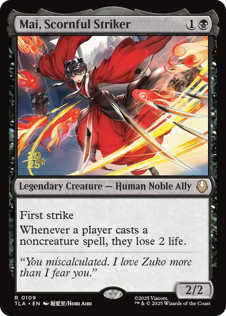 Mai, Scornful Striker [Avatar: The Last Airbender Prerelease Cards] | Gate City Games LLC