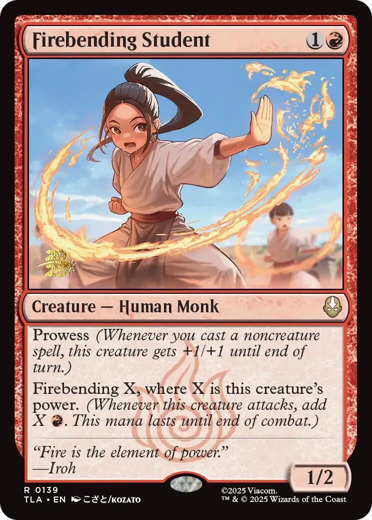 Firebending Student [Avatar: The Last Airbender Prerelease Cards] | Gate City Games LLC