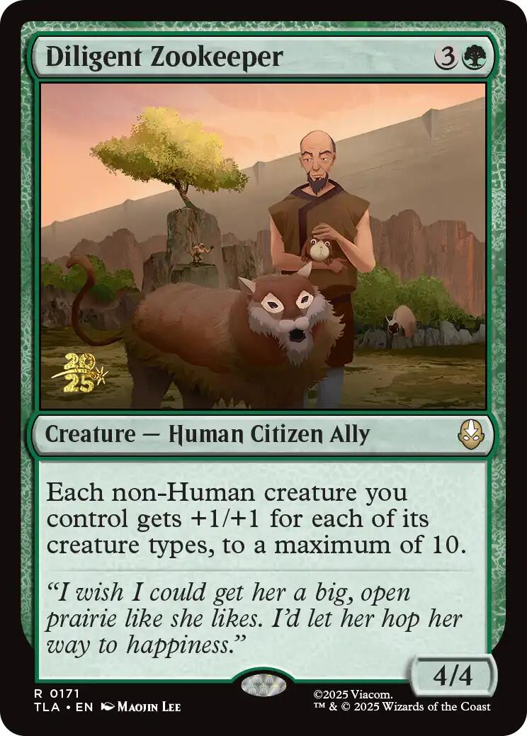 Diligent Zookeeper [Avatar: The Last Airbender Prerelease Cards] | Gate City Games LLC