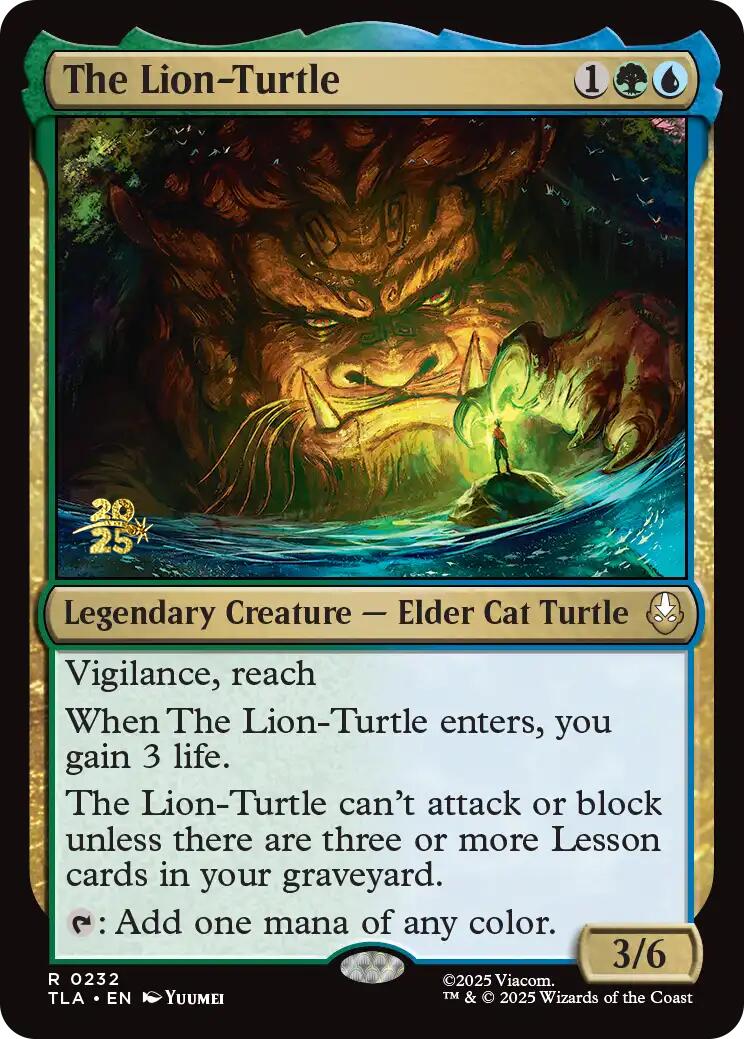 The Lion-Turtle [Avatar: The Last Airbender Prerelease Cards] | Gate City Games LLC