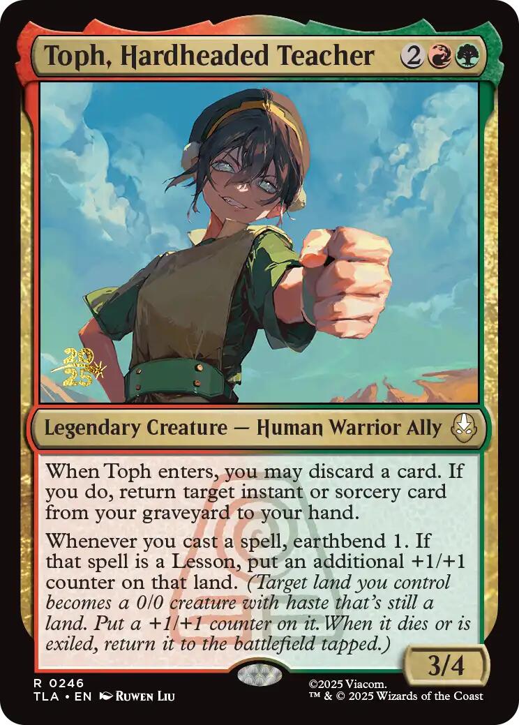 Toph, Hardheaded Teacher [Avatar: The Last Airbender Prerelease Cards] | Gate City Games LLC