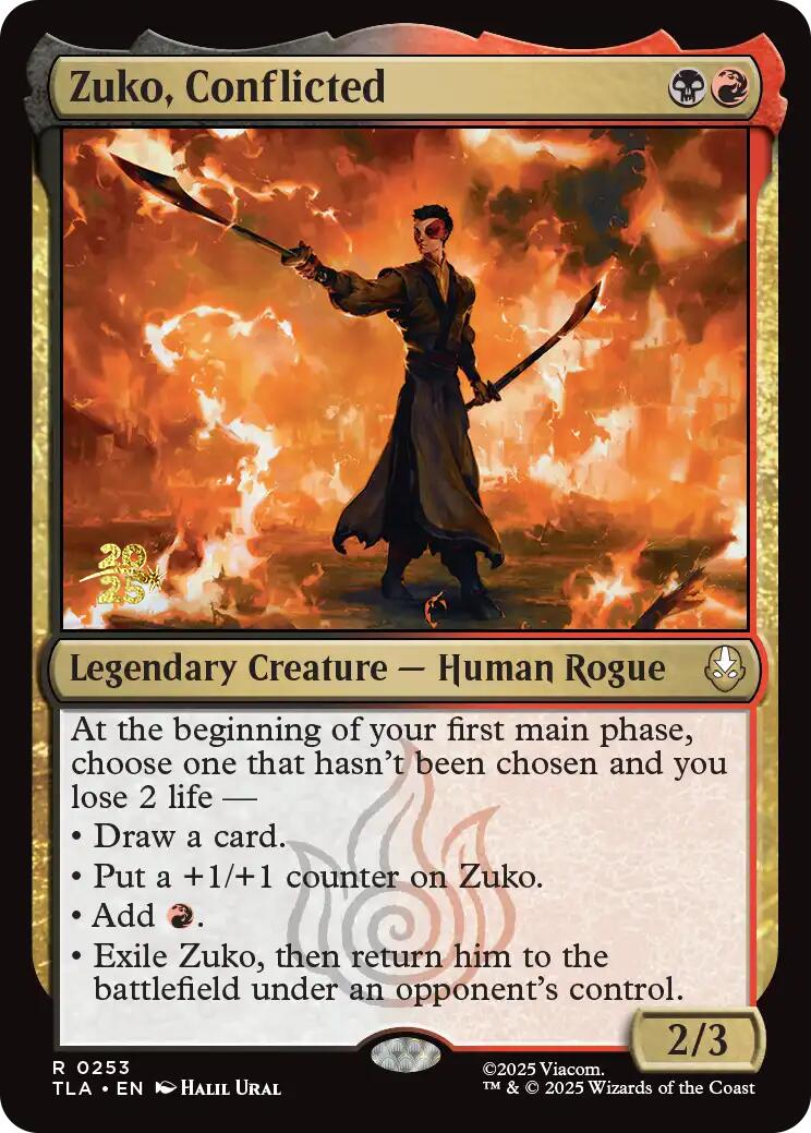 Zuko, Conflicted [Avatar: The Last Airbender Prerelease Cards] | Gate City Games LLC