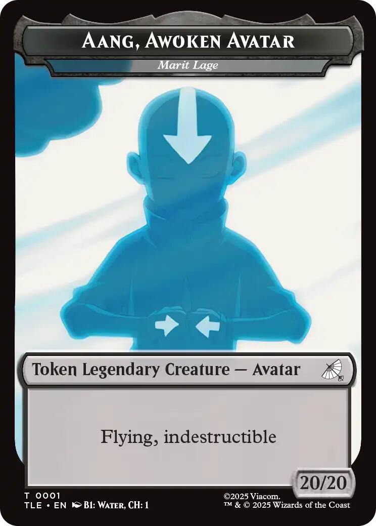 Aang, Awoken Avatar - Marit Lage // Treasure Double-Sided Token [Avatar: The Last Airbender: Eternal-Legal Tokens] | Gate City Games LLC