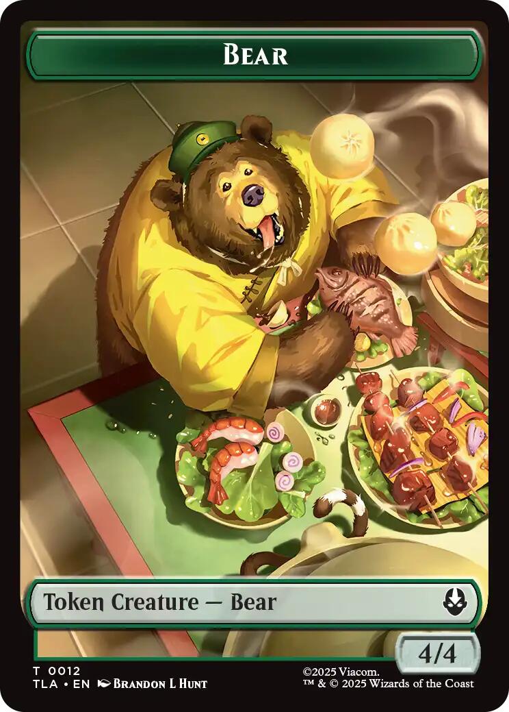 Bear // Food (0020) Double-Sided Token [Avatar: The Last Airbender Tokens] | Gate City Games LLC