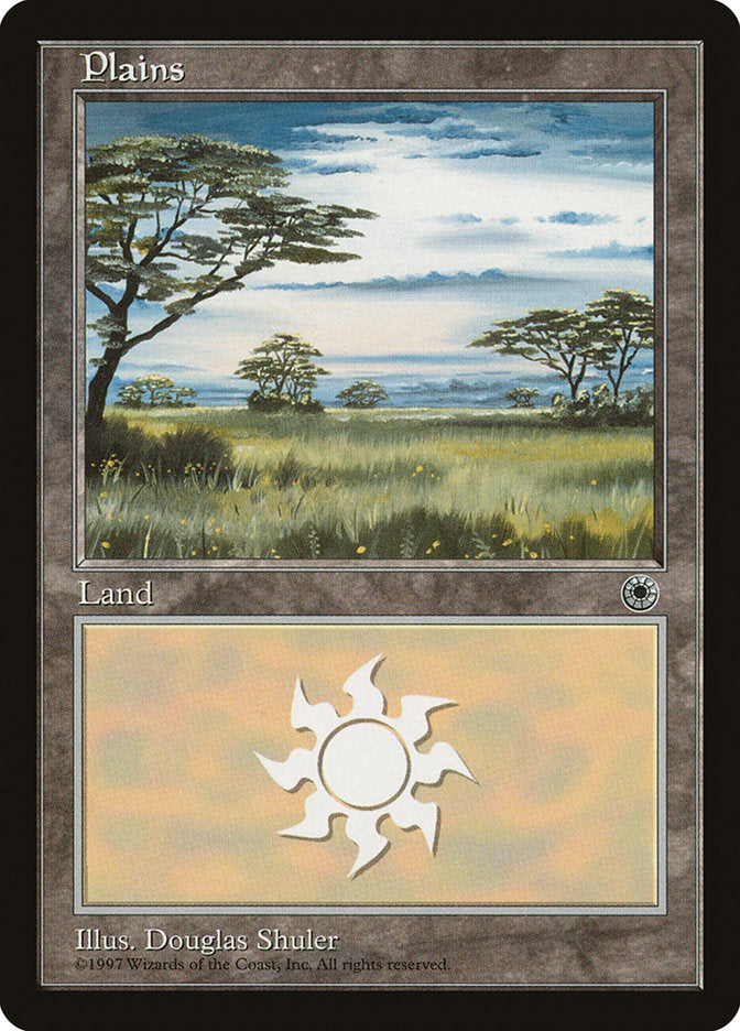 Plains (Yellow Flowers in Grass / Long Dark Cloud in Center) [Portal] | Gate City Games LLC