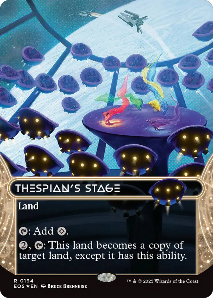Thespian's Stage (0134) (Borderless) (Galaxy Foil) [Edge of Eternities: Stellar Sights] | Gate City Games LLC