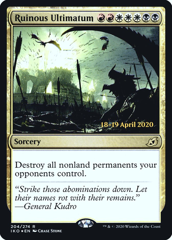 Ruinous Ultimatum [Ikoria: Lair of Behemoths Prerelease Promos] | Gate City Games LLC