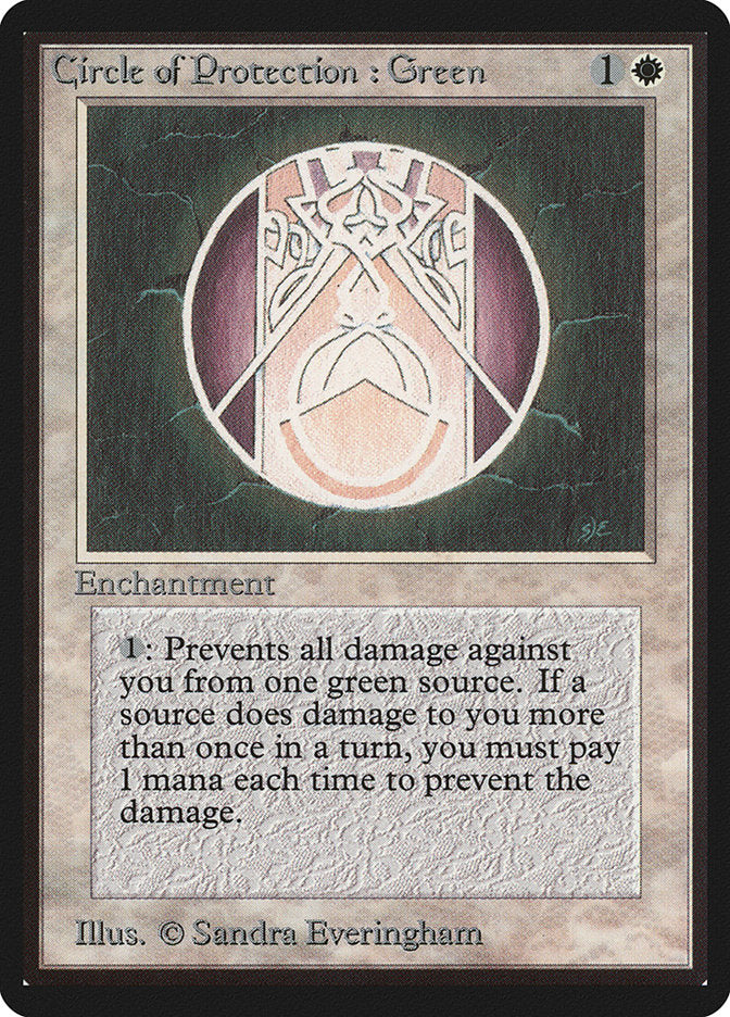 Circle of Protection: Green [Beta Edition] | Gate City Games LLC