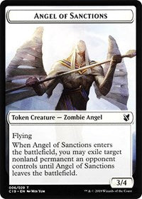 Angel of Sanctions // Horror Double-Sided Token [Commander 2019 Tokens] | Gate City Games LLC