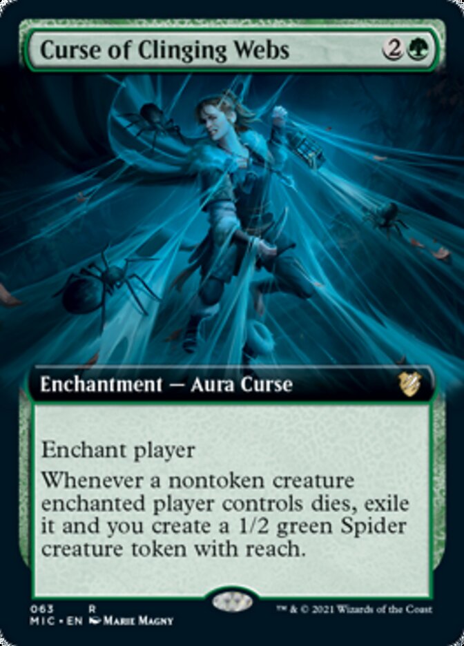 Curse of Clinging Webs (Extended Art) [Innistrad: Midnight Hunt Commander] | Gate City Games LLC