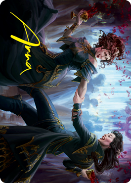 Falkenrath Celebrants 1 Art Card (Gold-Stamped Signature) [Innistrad: Crimson Vow Art Series] | Gate City Games LLC
