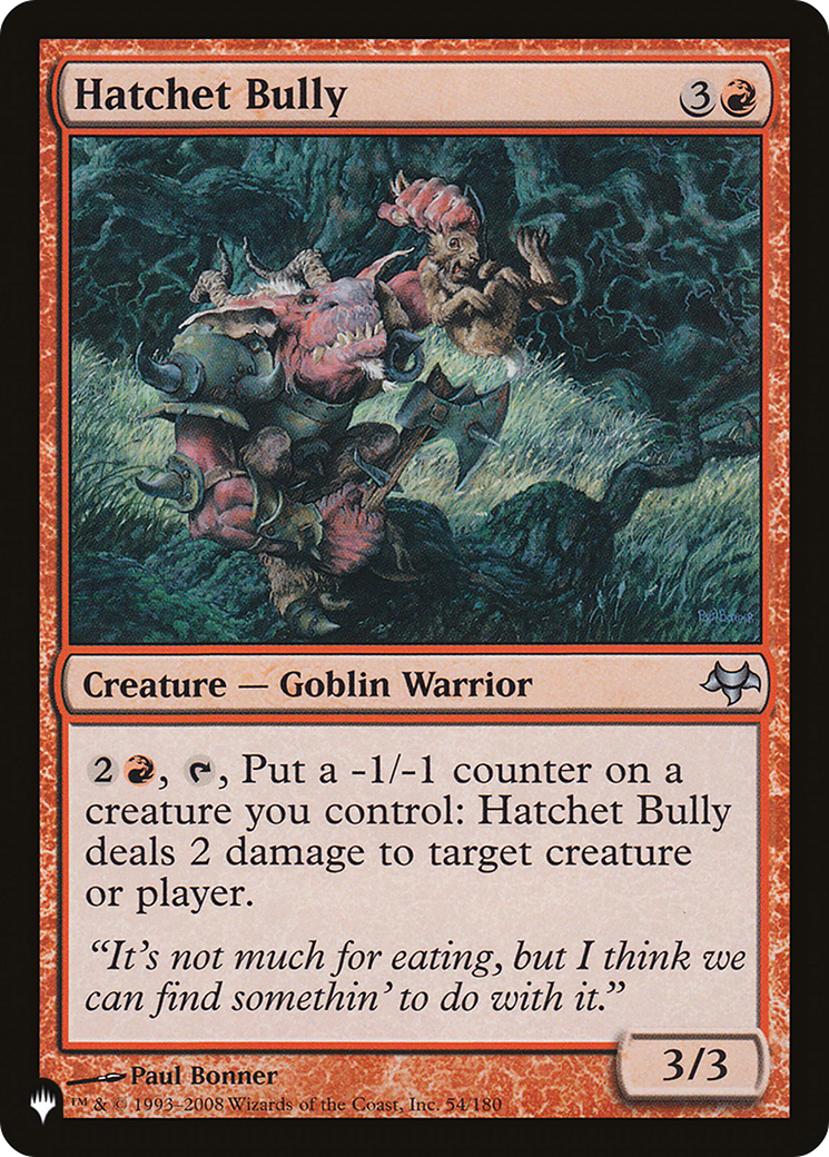 Hatchet Bully [The List] | Gate City Games LLC