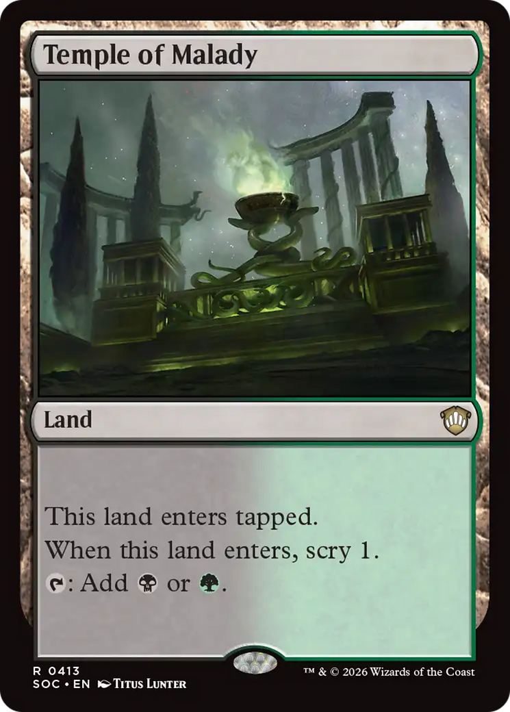 Temple of Malady [Secrets of Strixhaven Commander] | Gate City Games LLC