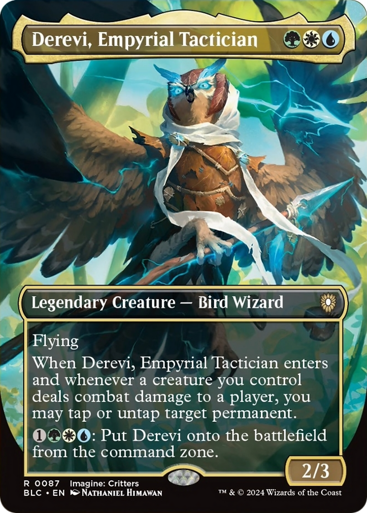 Derevi, Empyrial Tactician (Borderless) [Bloomburrow Commander] | Gate City Games LLC