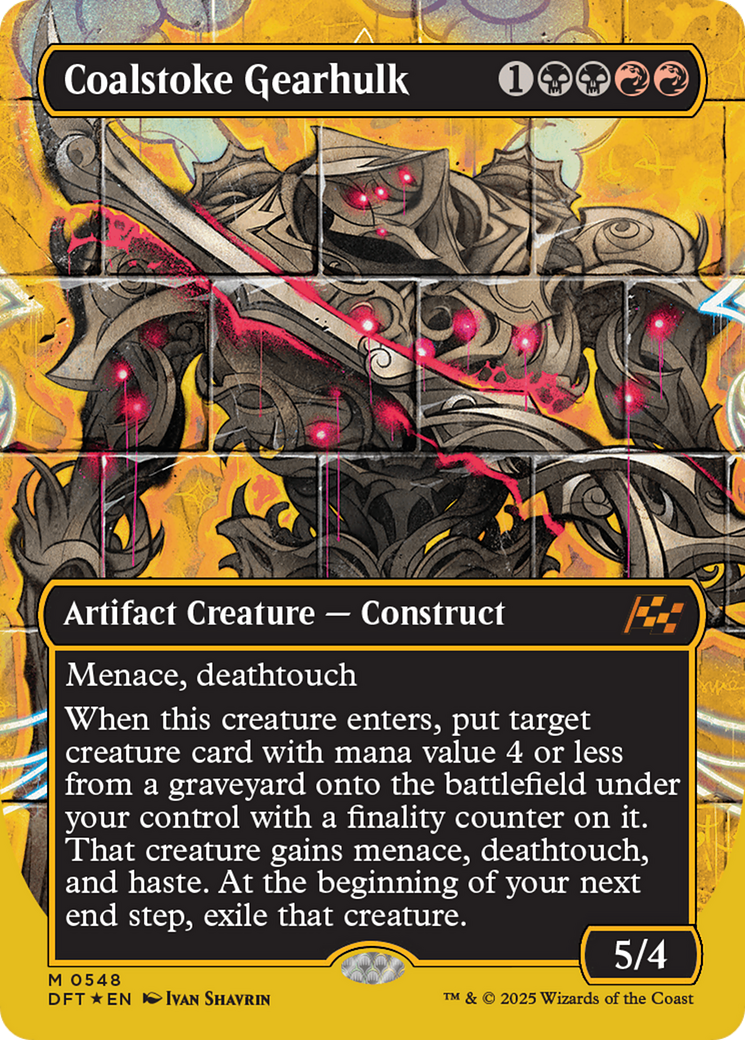 Coalstoke Gearhulk (Borderless) (First-Place Foil) [Aetherdrift] | Gate City Games LLC