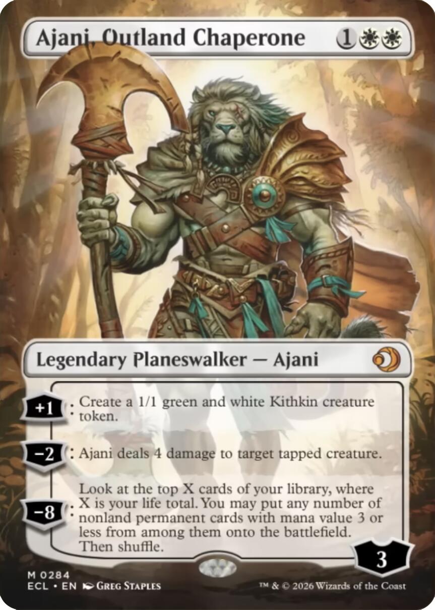 Ajani, Outland Chaperone (Borderless) [Lorwyn Eclipsed] | Gate City Games LLC