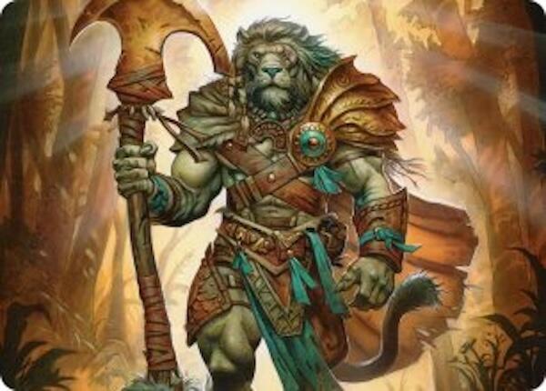 Ajani, Outland Chaperone Art Card [Lorwyn Eclipsed Art Series] | Gate City Games LLC