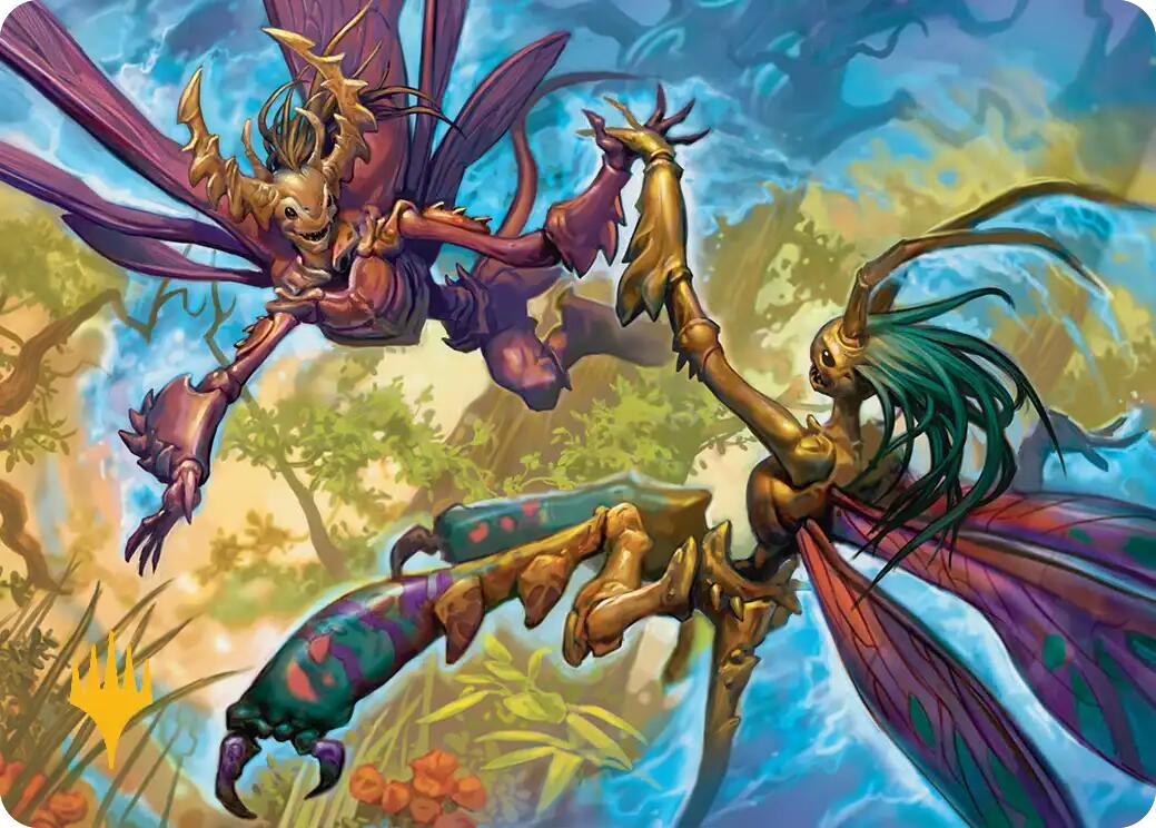 Illusion Spinners Art Card (Gold-Stamped Planeswalker Symbol) [Lorwyn Eclipsed Art Series] | Gate City Games LLC