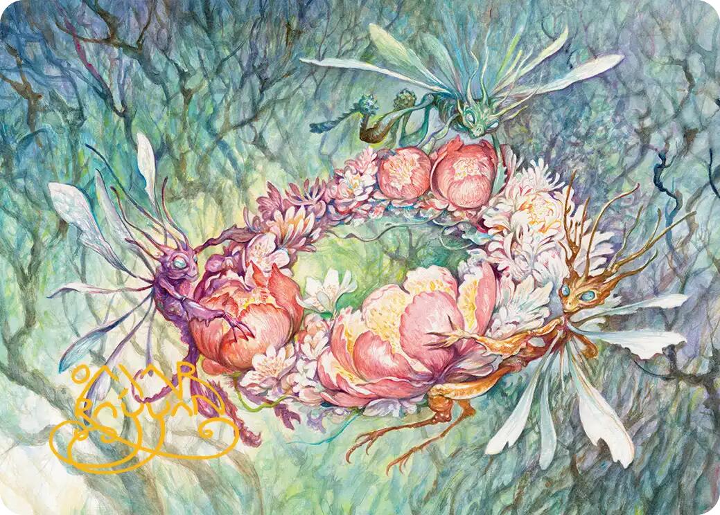 Grave Venerations Art Card (Gold-Stamped Signature) [Lorwyn Eclipsed Art Series] | Gate City Games LLC