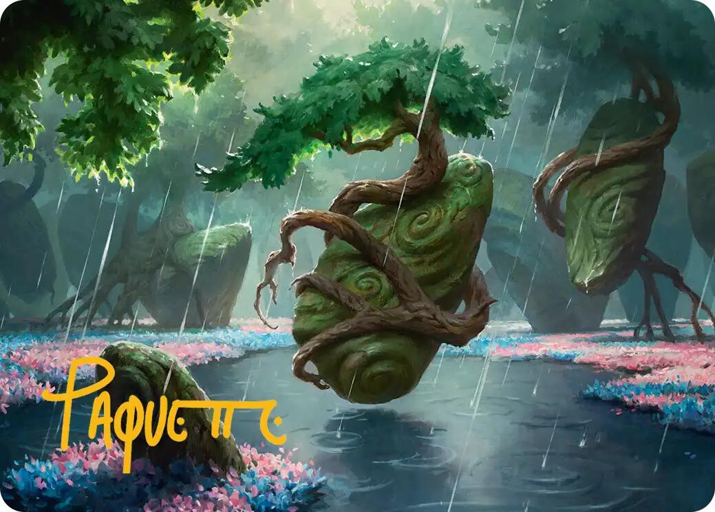 Rain-Slicked Copse Art Card (Gold-Stamped Signature) [Lorwyn Eclipsed Art Series] | Gate City Games LLC