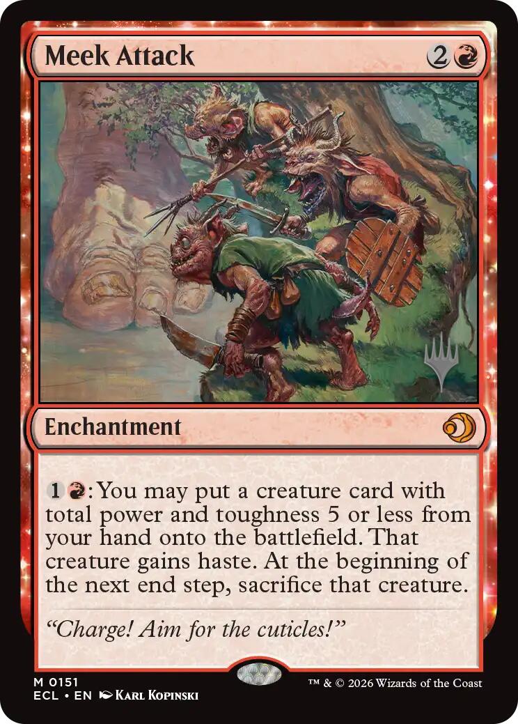 Meek Attack [Lorwyn Eclipsed Promos] | Gate City Games LLC