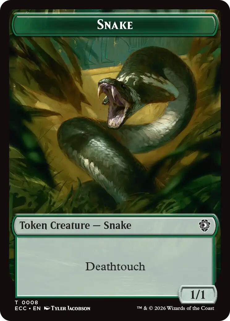 Snake // Scarecrow Double-Sided Token [Lorwyn Eclipsed Tokens] | Gate City Games LLC
